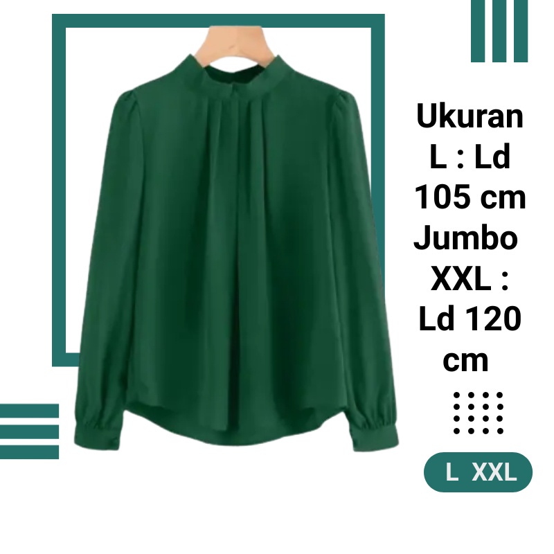 Baju Atasan Jumbo Wanita Terbaru XXL LD 120  Terbaru Wanita Atasan Blouse Big Size Atasan Overize Wa