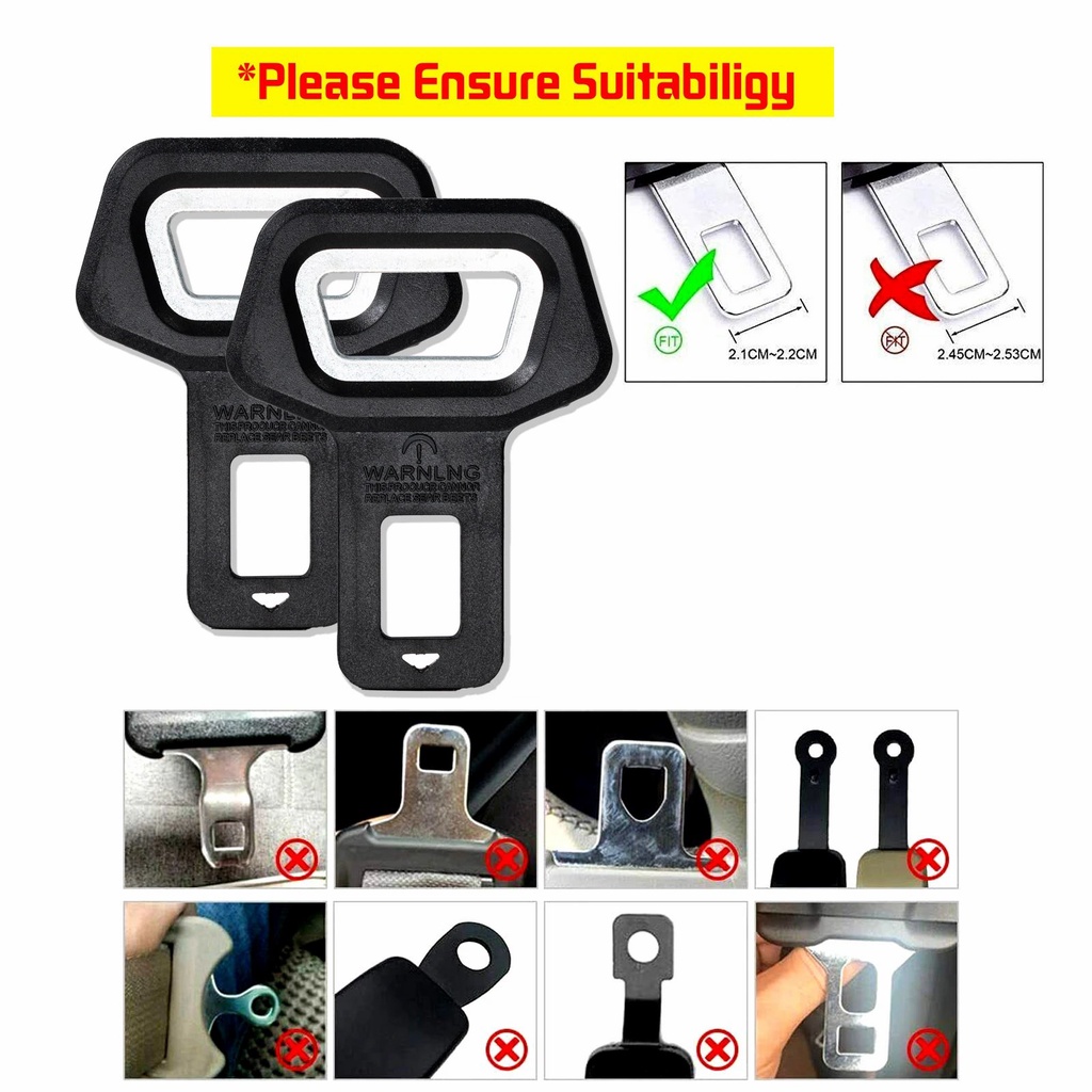 Klip Sabuk Pengaman Mobil Extender Safety Seatbelt Lock Buckle Plug Dual-Use Vehicle-mounted Bottle Opener Alarm Stopper Klip Peredam Universal Aksesoris Mobil