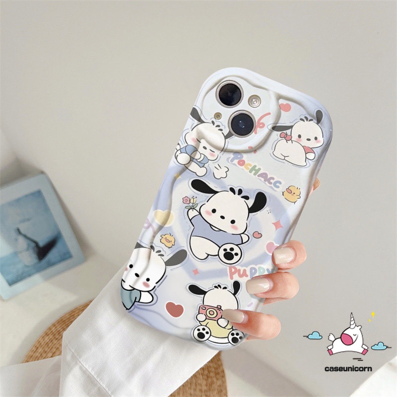 Untuk Redmi 10C A1 A2 10 9 9T 9A 10A 9C NFC Redmi Note 10s 11 11s 10Pro 10 Pro Max Plus Poco M3 Imut Kuromi Pochacc Kartun Hello Kitty Lembut 3D Bergelombang Tepi Glossy Case