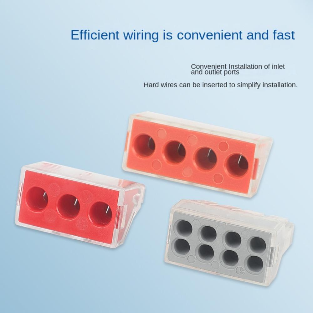 TOP Wire Wiring Connector Universal DIY Blok Sambungan Kawat Kompak Dengan Tuas