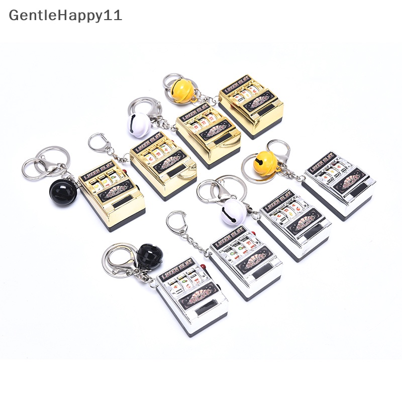 Gentlehappy Game Deion Slot Mesin Gantungan Kunci keyring Mini Fruit Handheld Box id