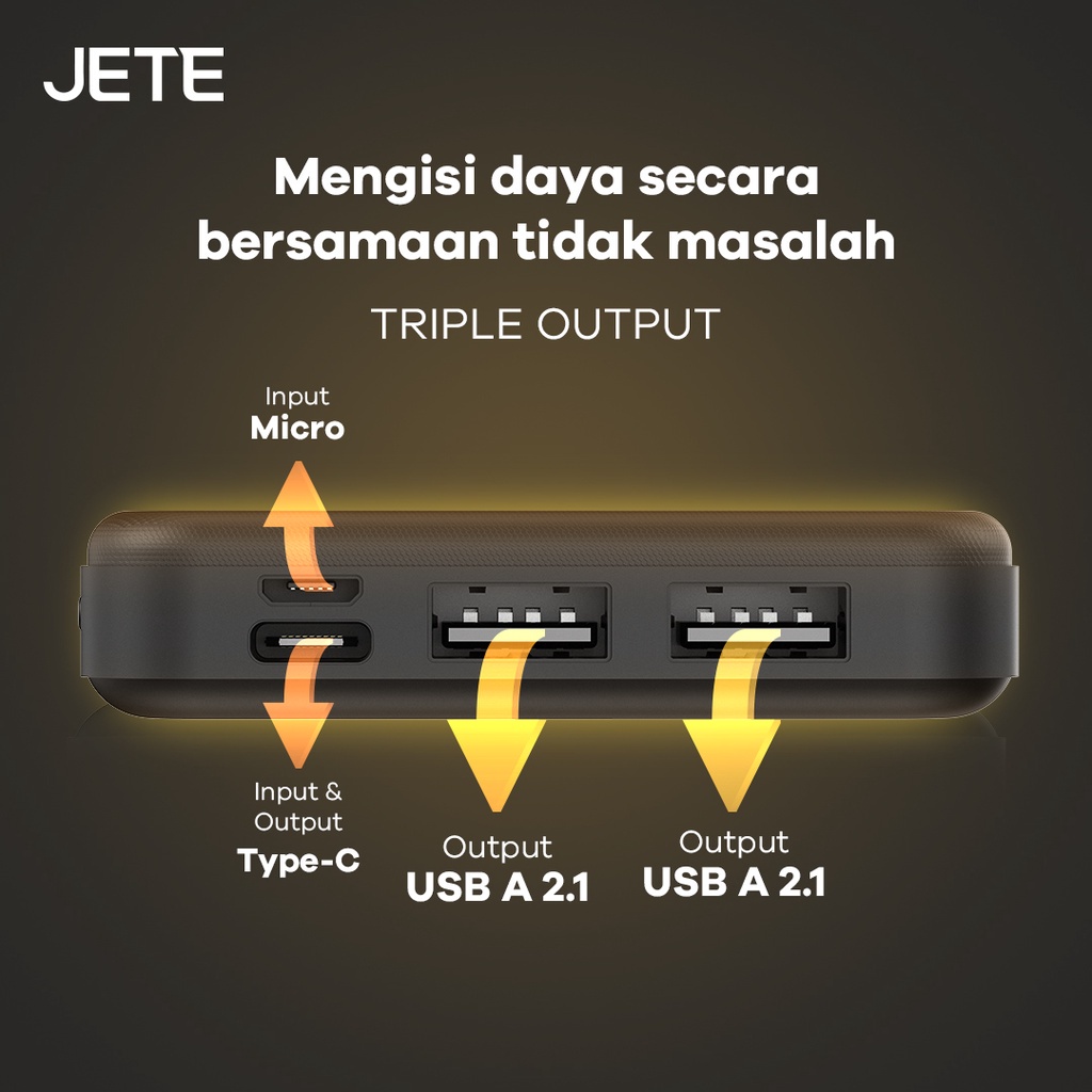 JETE C9 Powerbank 10000mAh 22,5W Fast Charging with Power Delivery PB - Garansi Resmi 2 Tahun