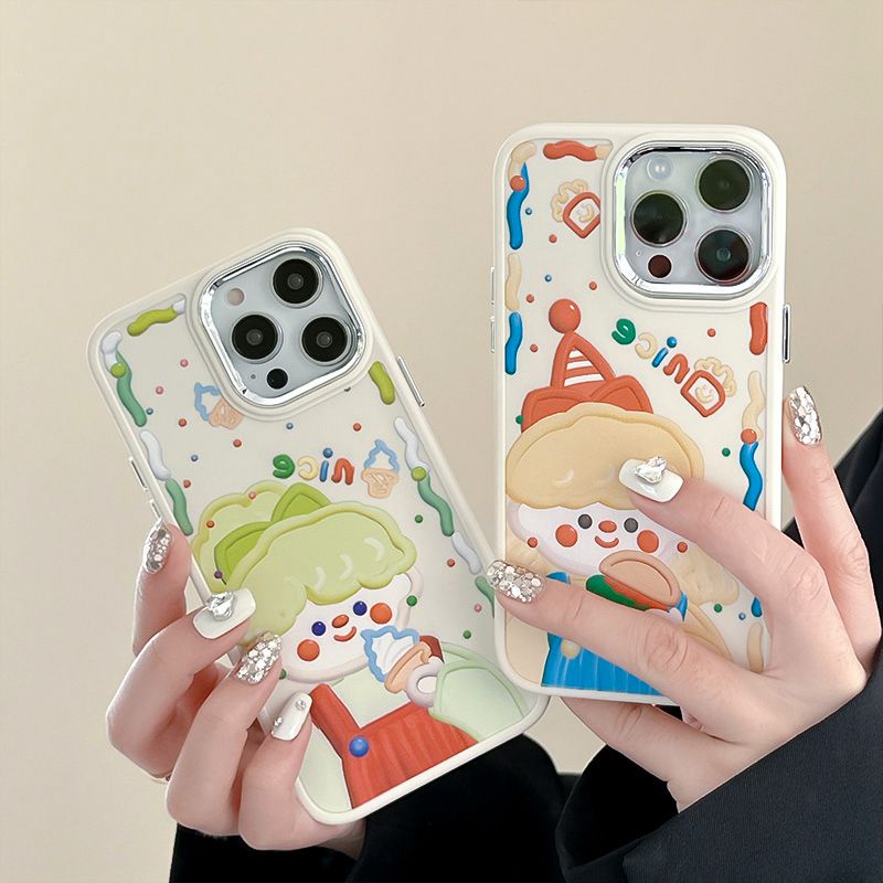 Nice ICE Cream Girl Soft Silicon Case HP iP iPhone 12 13 14 Pro Max 11 Woman FTD Casing Apple