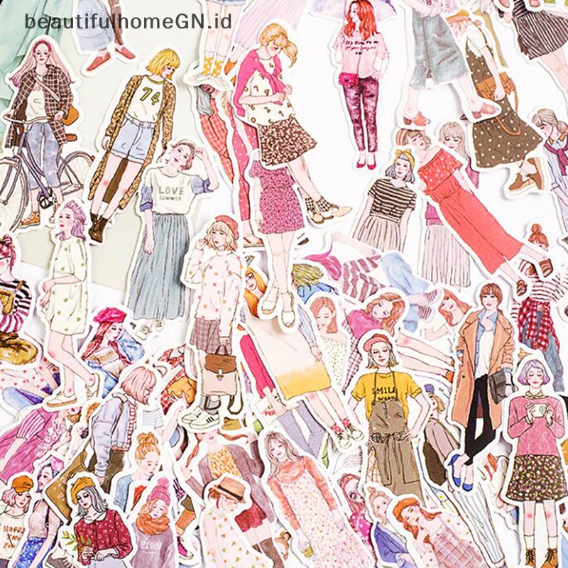 {Cantik} 100pcs/pack lovely girls Stiker scrapbooking hand book fashion girl er~