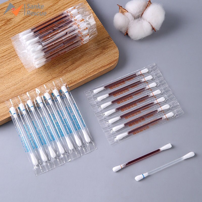 TOKOMUDA COD 50-100pcs/lot Baby Cotton Swab Medical Alcohol Disposable Emergency Cotton Stick Iodine Swab Disinfected Swab Children Adults