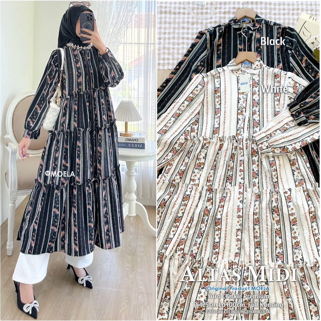 Pakaian Baju Busana Wanita ALTAS MIDI by MOELA 26/05 AS G122