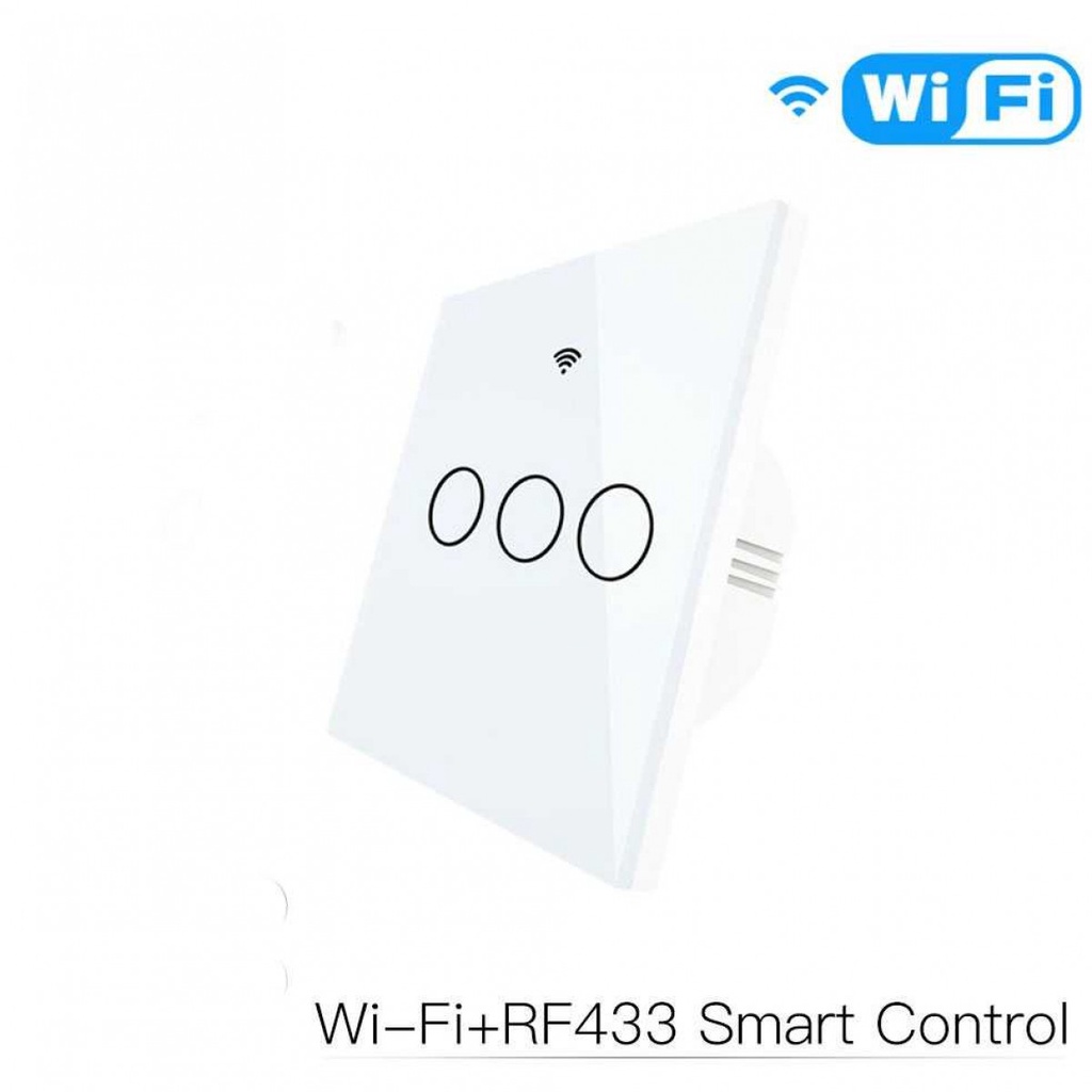 Saklar Lampu Tombol Sentuh Wireless WIFI RF 433Mhz Smart Home Model