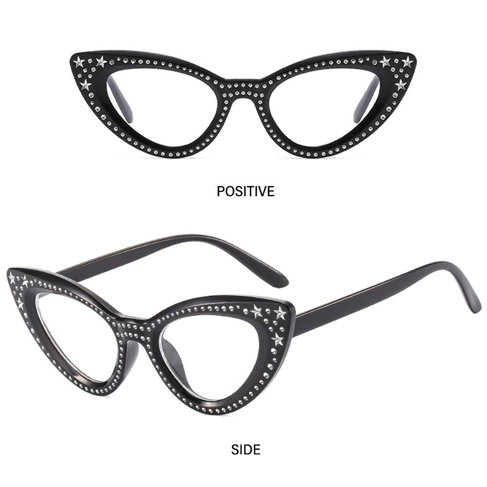 Lily Cat Eye Kacamata Hitam Wanita Vintage Oversized Y2K Eyewear Black Sunglasses