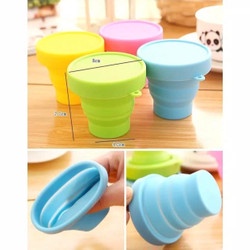 Cangkir Portable Gelas Travel Cup / Gelas Lipat Silikon