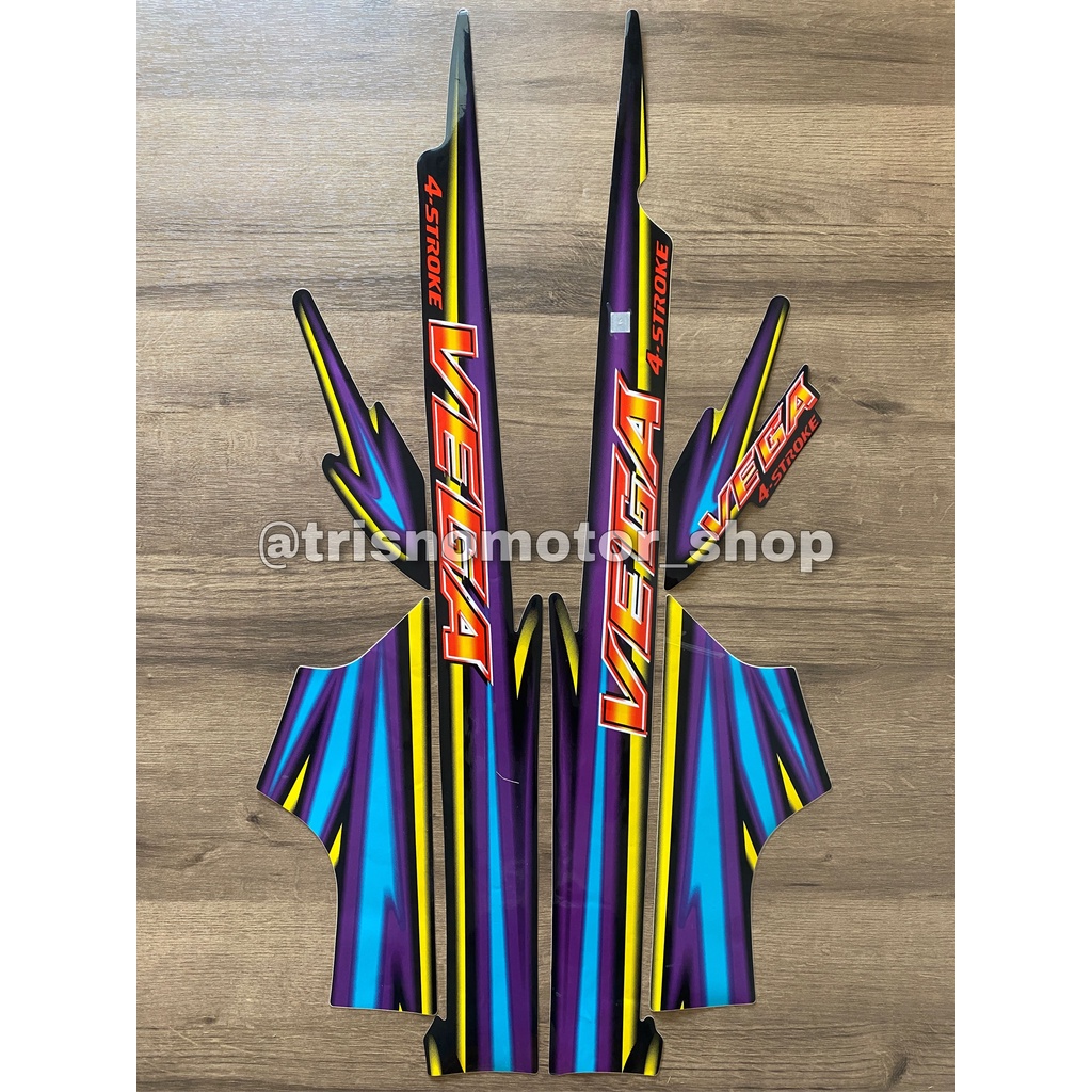 striping list Yamaha vega r lama Vega R 2000 hitam ungu sticker stiker body motor standar terlaris s