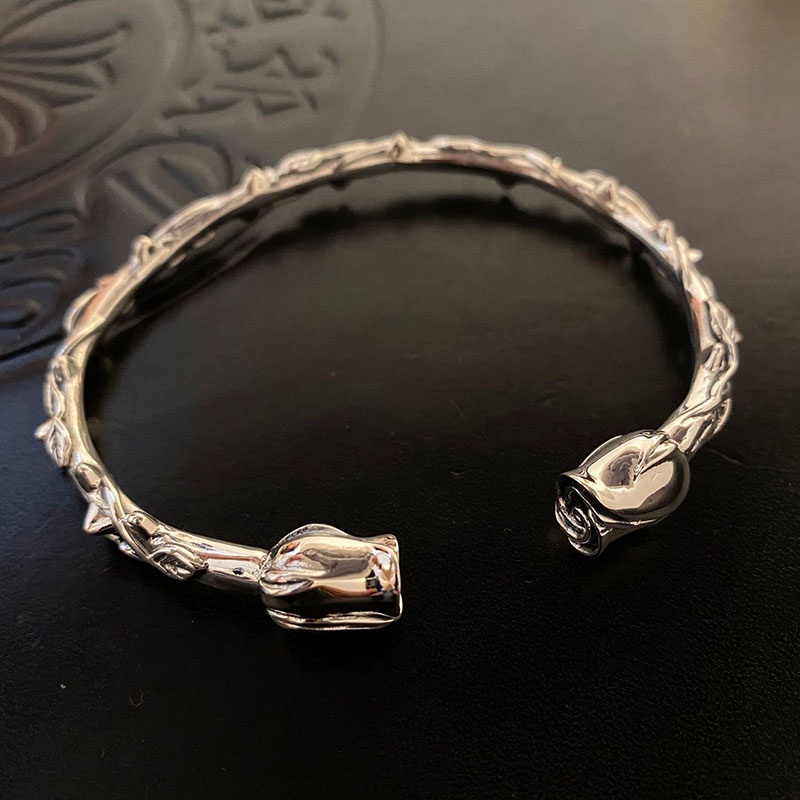 Gelang Geometris Bunga Mawar Bahan Alloy Korea Untuk Anak Perempuan