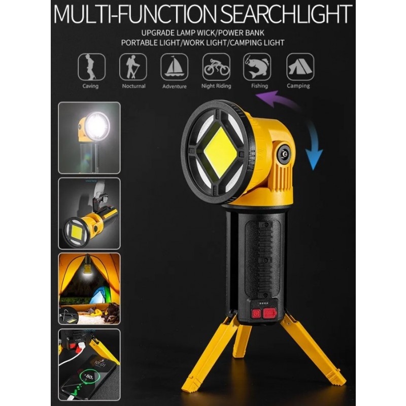 Multifunctional Rechargeable Searchlight 4500mAh W5164-2Termurah