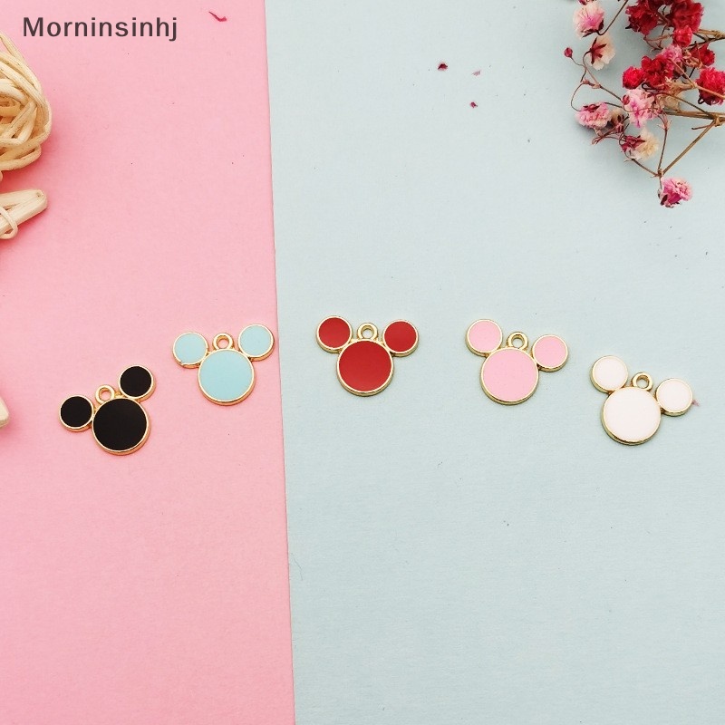 Mornin Mickey series DIY drip oil Perhiasan Aksesoris K gold Hiasan Kepala earrings id