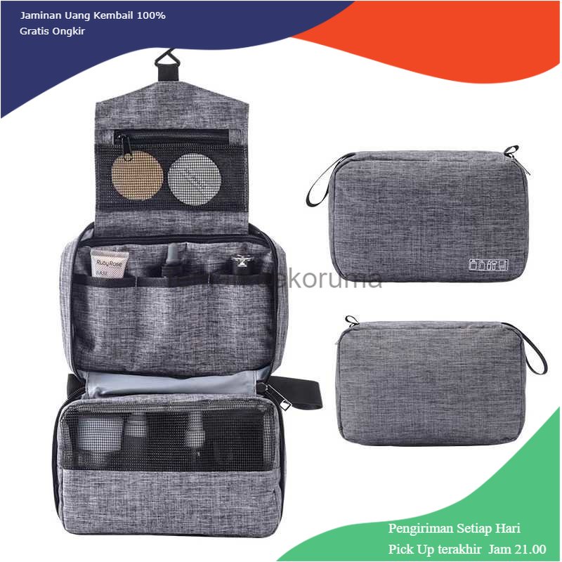 TD - TRV QEHIIE Hanging Travel Bag Folding Organizer Tas Lipat Multi Layer - QE24