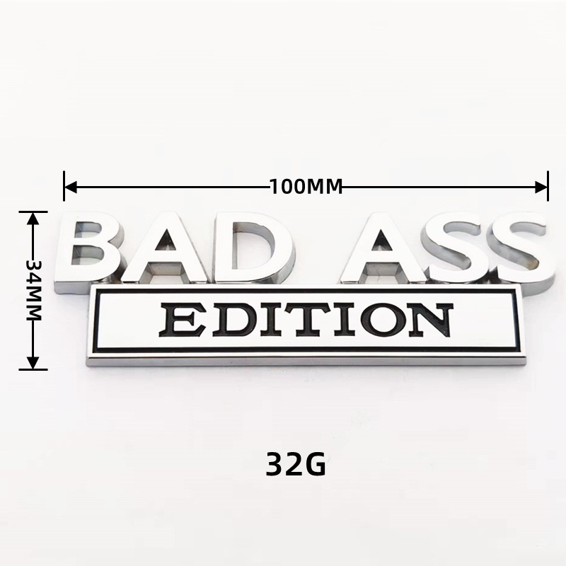 3d Emblem Stiker Bad Ass Edisi Body Mobil Bak Truk Badge Decal Zinc Alloy Perekat Emblem Keren Unik Dekorasi Mobil Mobil Motor Styling Aksesoris