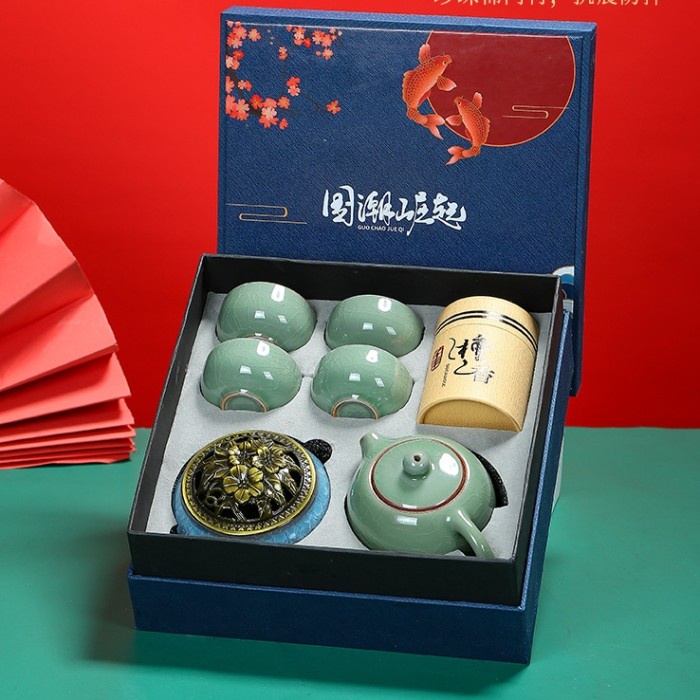 Chinese Tea Set Tempat Dupa Set Incense Burner Teko Ritual Teh China Harga Grosir Murah Kado Sangjit Souvenir Premium