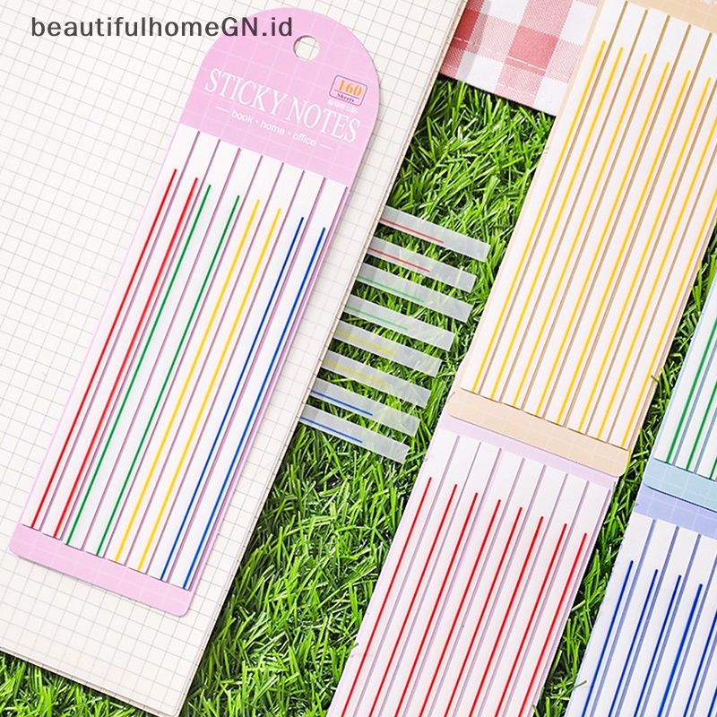 {Cantik} 160lembar Transparan Sticky Notes Pads Clear Notepad Waterproof Memo Pad Untuk Alat Tulis Kantor Sekolah Jurnal~