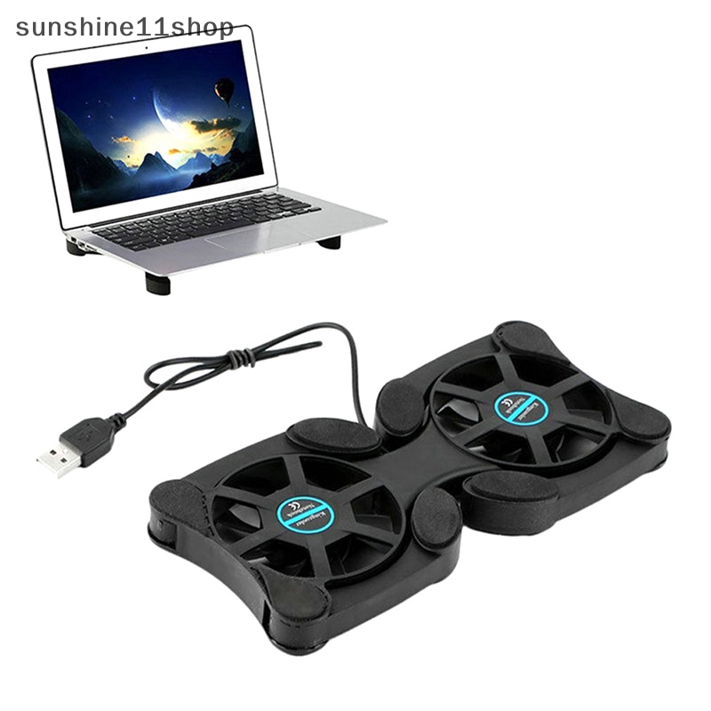 Sho 1pcs USB Port Mini Octopus Kipas Notebook Cooler Pendingin Berdiri Dengan Dual Turbo Fan N