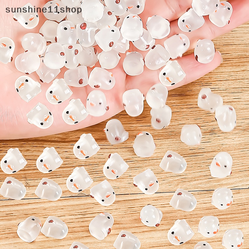 Sho 10 Pcs Mini Neon Chick Ornamen Miniatur Angka Cewek Kecil Resin Kerajinan Tangan Lanskap Mikro Dekorasi Rumah Boneka N