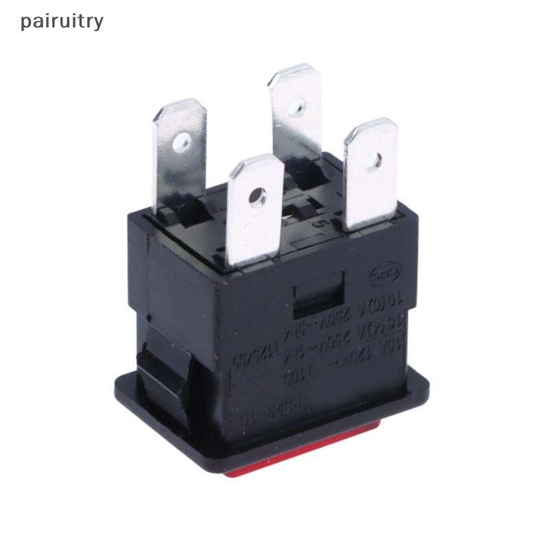 Prt 16A 4pin Dikunci Tombol Tekan Rocker Switch Listrik Dengan Lampu LED Merah Pemanas Saklar Sentuh 250V PS-23-16 PRT