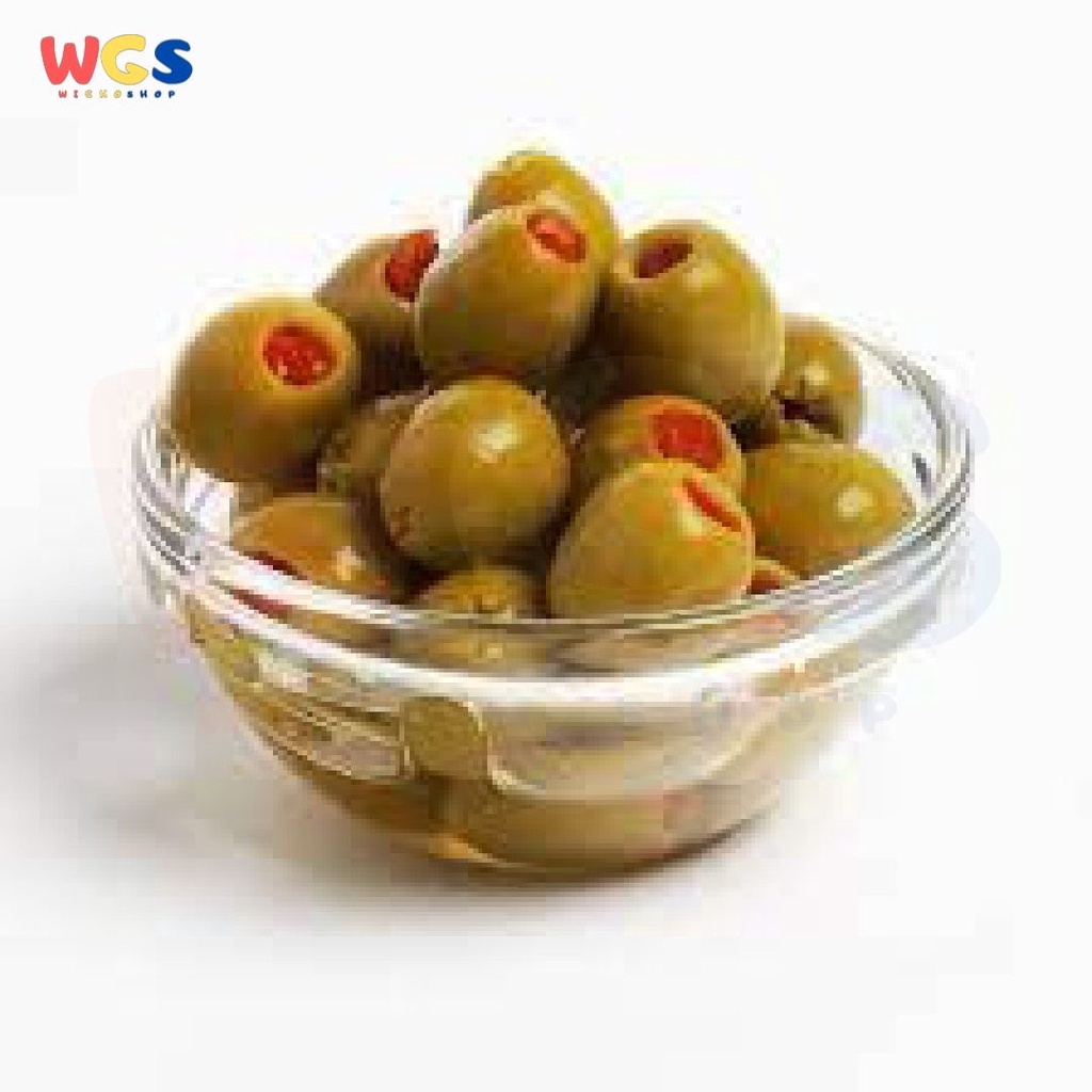 Figaro Stuffed Green Olives With Pimiento Paste 450g