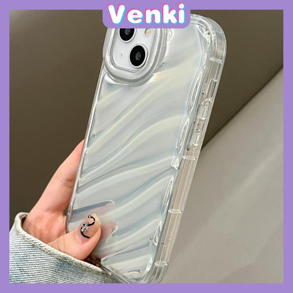 VENKI - Untuk iPhone 14 Pro Max iPhone Case Laser Reflektif Bening Phone Case TPU Soft Case Airbag Simple Shockproof Kompatibel dengan iPhone 13 Pro max 12 Pro Max 11 xr xs max 7 8Plus