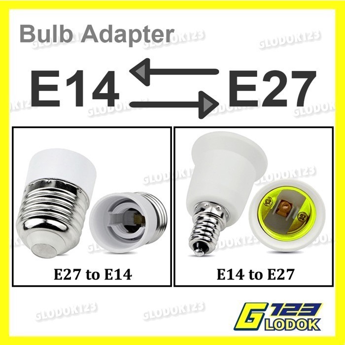 Konverter Fitting Lampu E14 ke E27 Cap Lamp Light Converter Adapter