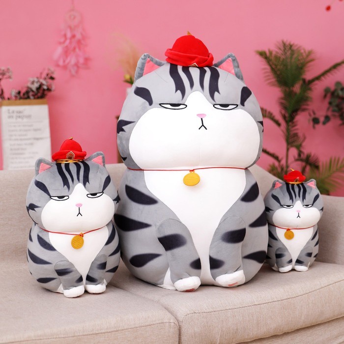 Boneka Kucing Muka Sebel Jelek Spesial Kado Hadiah Annoyed Cat Doll - Kucing 35cm