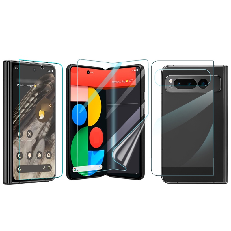 Pelindung Layar Universal Tahan Lama Anti-Drop Anti-Fingerprint/Film Hydrogel Transparan Bebas Gelembung Untuk Google Pixel Lipat