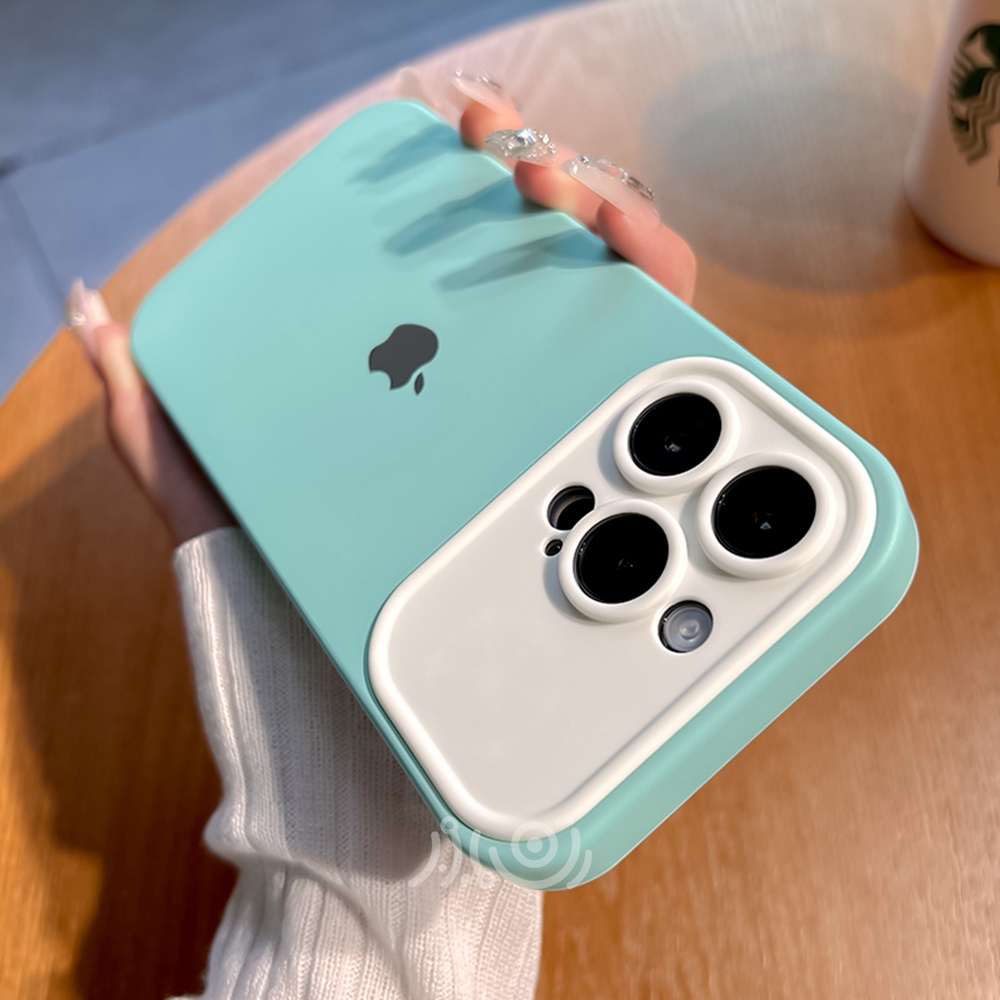 IPHONE 2in1 Bumper Phone Case Untuk Iphone11 12 13 14 Pro MAX Plus Case X XS MAX XR Silikon Lembut Shockproof Casing Penutup Belakang