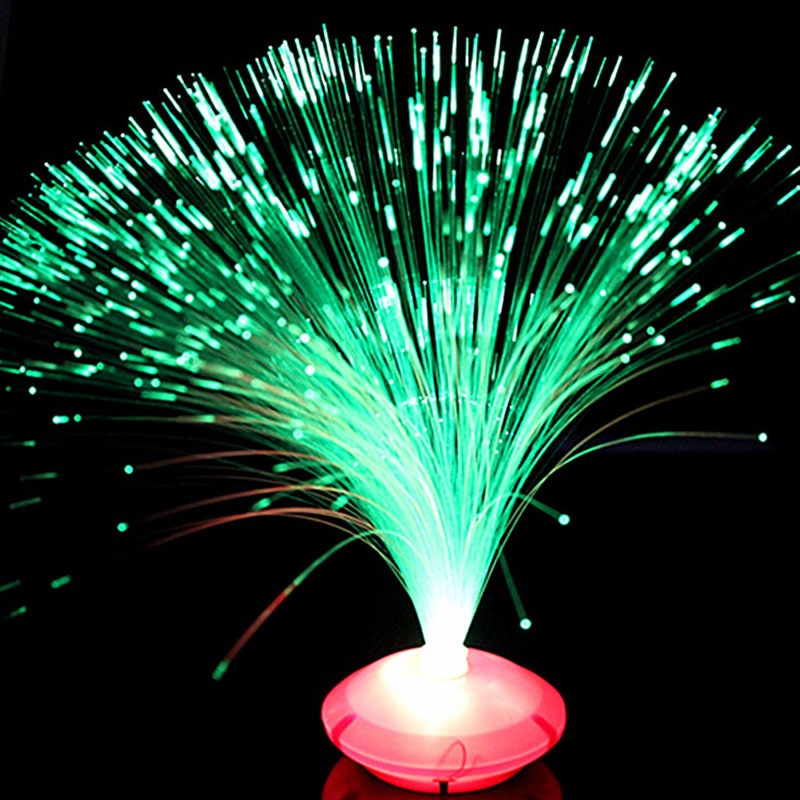 Rsid Span-new Berubah Warna LED Fiber Optic Night Light Lamp Stand Dekorasi Rumah Warna Warni Jelly