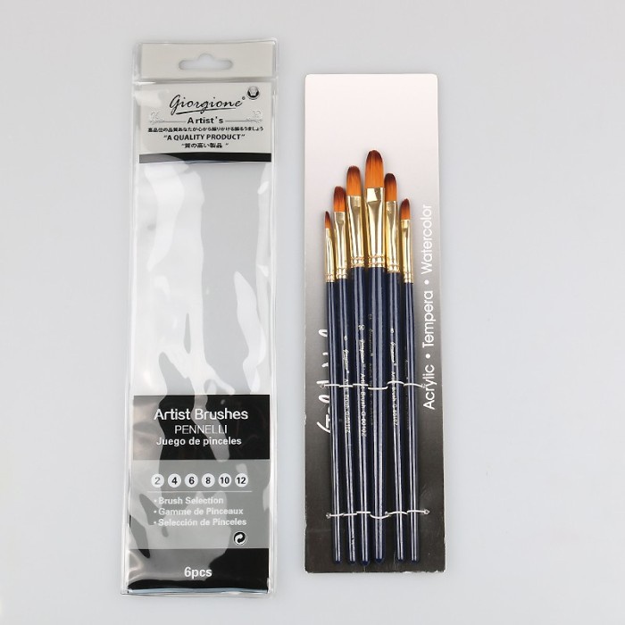 

Giorgione Brush / Kuas Set 6 Filbert G-6010Z - Putih