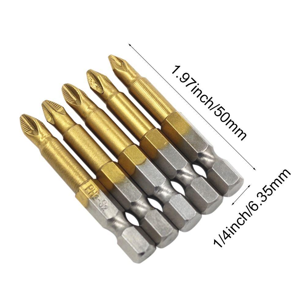 TOP Obeng Tips Set Mata Hex Shank Kualitas Tinggi Lapis Titanium
