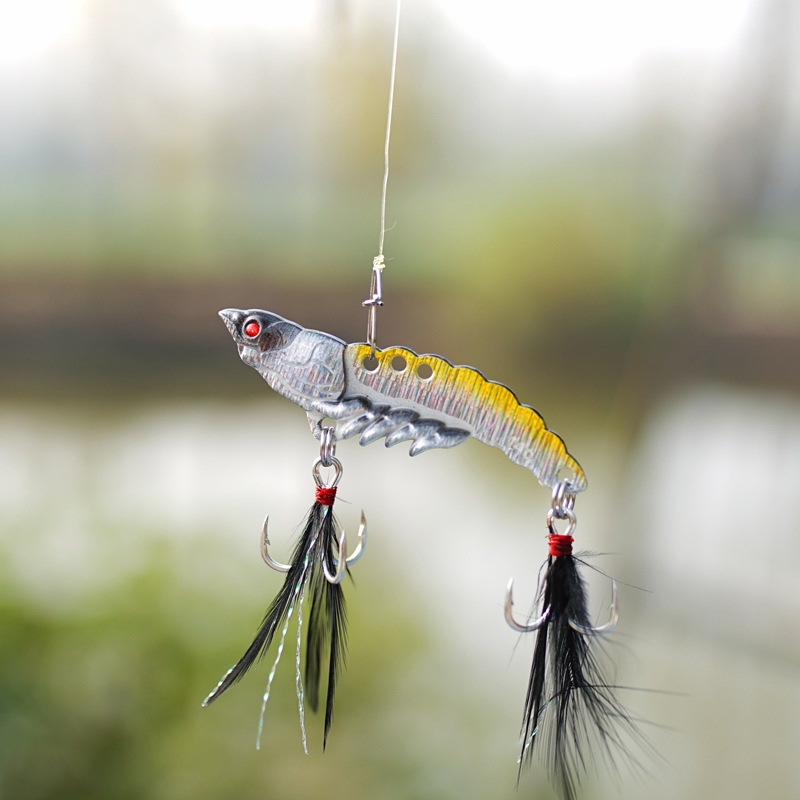 Jig Pancing 5g /7g /10g /14g Udang VIB Lure Metal Umpan Untuk Trout Bass Salmon Umpan Air Tawar Air Asin Tembakan Panjang