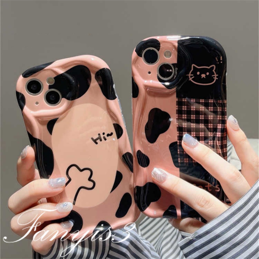 Redmi 12C A1 10C 10 10A 9 9A 9C 9T Note 12 12s 11s 10s 11 10 9s 9 Pro Xiaomi Poco X3 X3NFC X3Pro 12 11 Lite Cat Splice Block Wavy Curved Edge Phone Case TPU Soft Cover