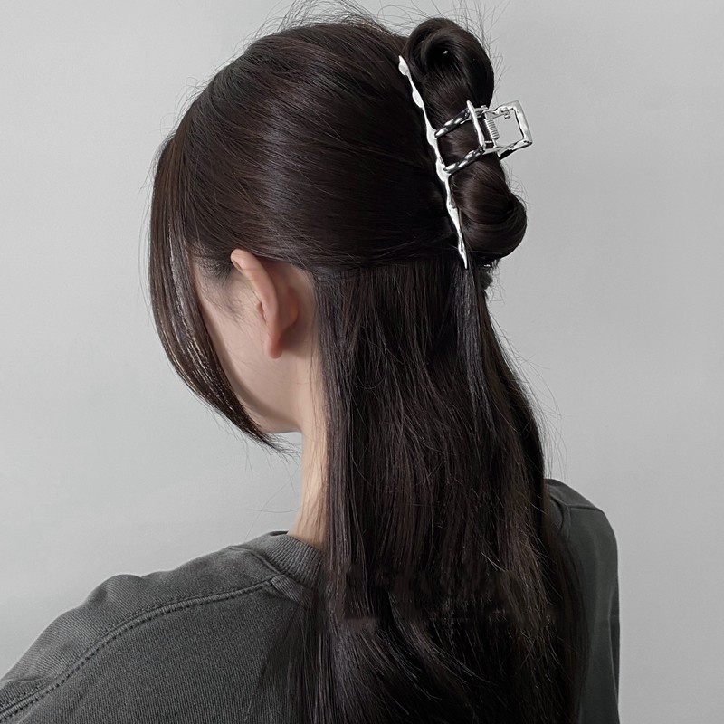 Metal Hair Clip Hiu Klip Aksesoris Rambut Ringan Mewah Simple