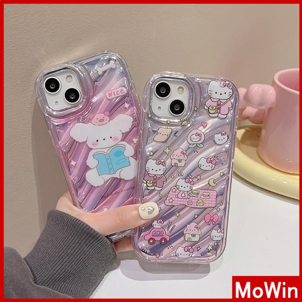 Case iPhone 14 Pro Max iPhone Case Laser Reflektif Bening Case TPU Soft Case Airbag Karakter Kartun Lucu Kompatibel dengan iPhone 13 Pro max 12 Pro Max 11 xr xs max 7Plus 8Plus