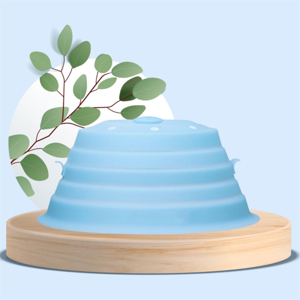 Penutup Piring Microwave Tahan Panas Silikon Reusable Food Lid Bowl Tray Penyimpanan Piring Aman Perlengkapan Gadget Dapur