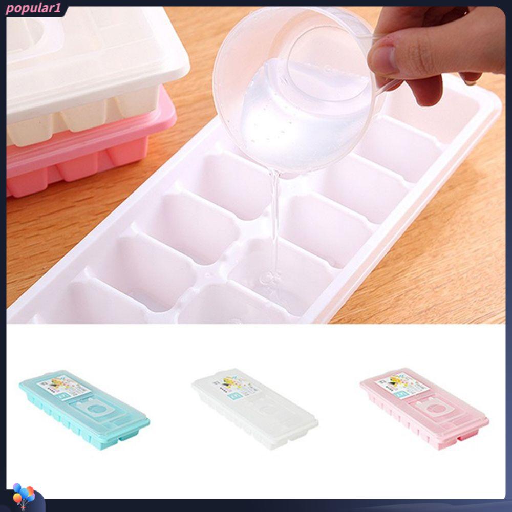 Populer 16 Cavity Ice Tray New Plastik Minuman Jelly Freezer