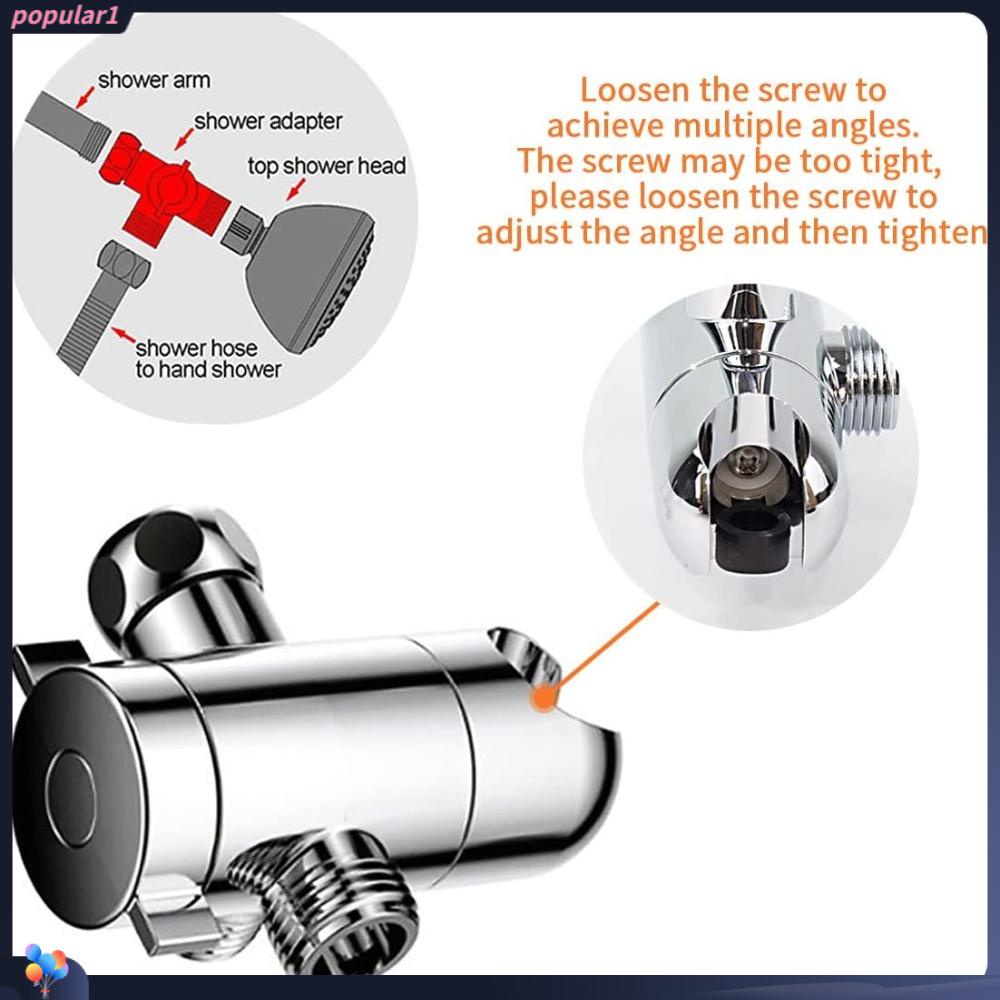 Populer Diverter Valve Perangkat Keras Nyaman Perlengkapan Kamar Mandi 3 Arah Sprayer Bracket Konektor Keran Air