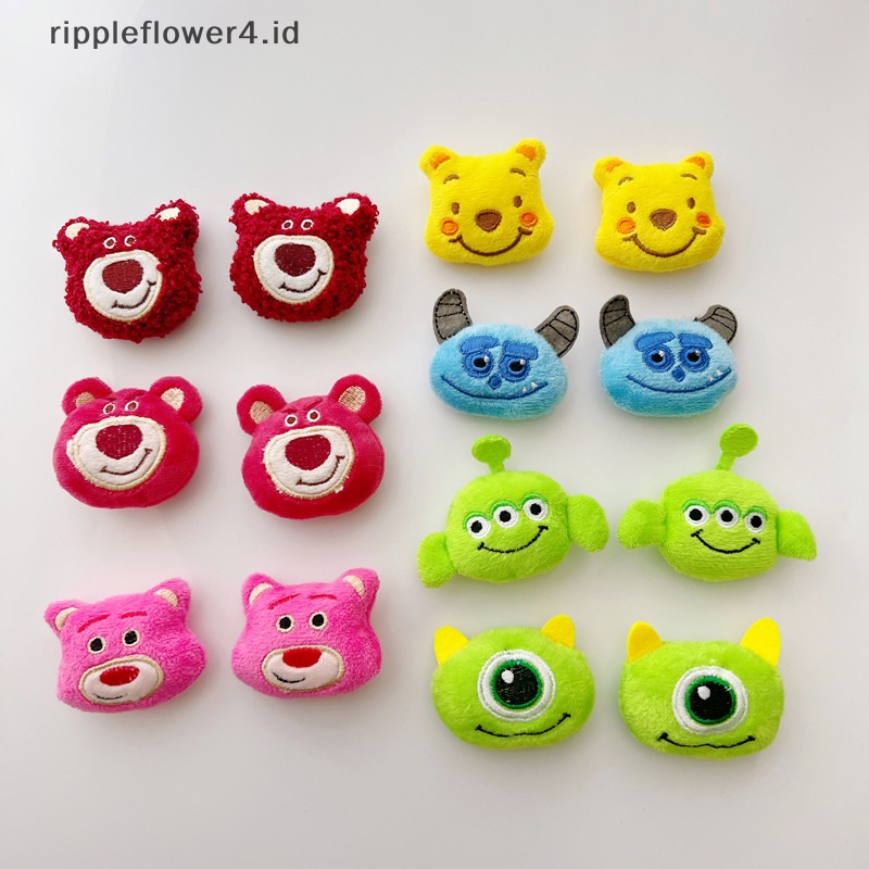 {rippleflower4.id} Bros Monster Bulu Biru Bermata Satu Strawberry Beruang Lencana Pin Bros Mewah Bros Lembut Kawaii Mewah Pin Bros Untuk Ransel Mantel Bros Aksesoris Dekorasi~