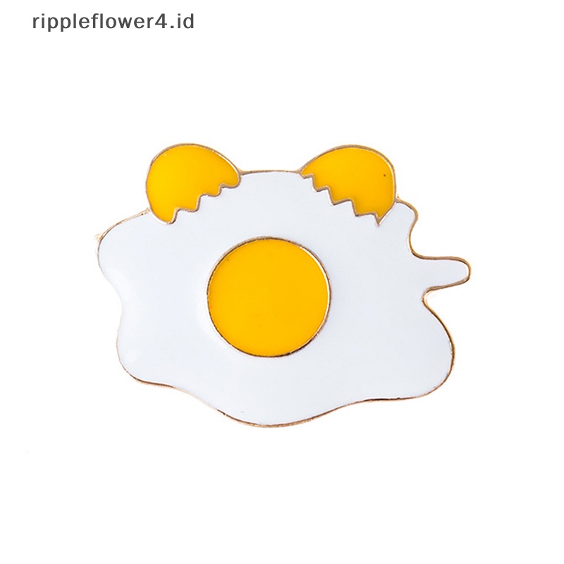 {rippleflower4.id} Bros Enamel Pin French fries Telur Burger Pizza icon badge Jaket Ransel~