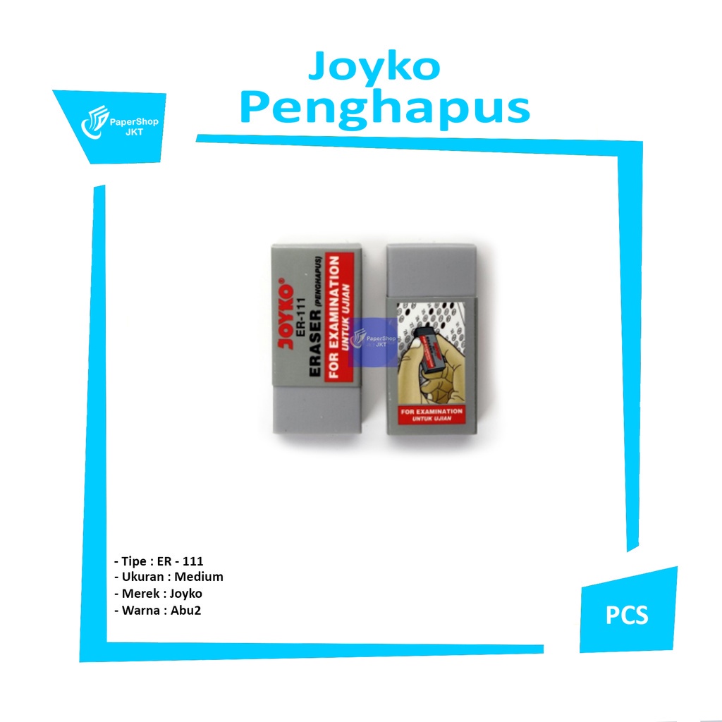 

JOYKO - Penghapus ER-111 Untuk Ujian Joyko - Sedang Stip - Pcs