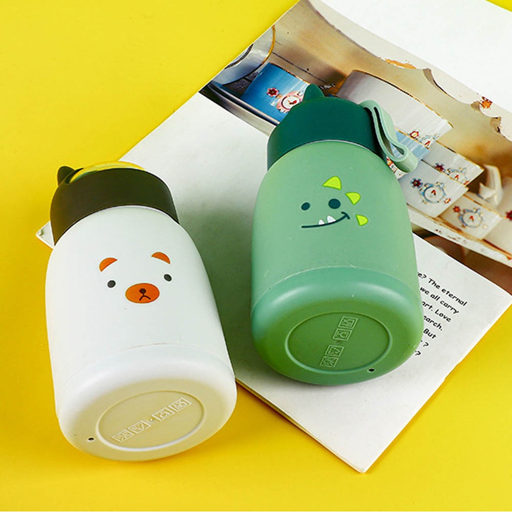 GOS -I404- Botol Kaca Karakter - Botol Minum Anak Karakter Lucu 360ml - Termos Karakter BPA FREE