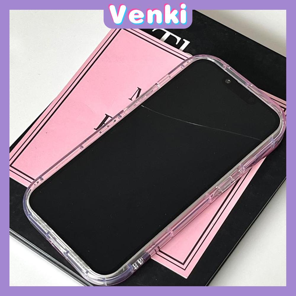 VENKI - Untuk iPhone 11 iPhone Case Laser Reflektif Bening Phone Case TPU Lembut Shockproof Airbag Ponsel Case Sederhana Cro Heart Kompatibel dengan iPhone 14 13 Pro max 12 Pro Max XR XR 7 8