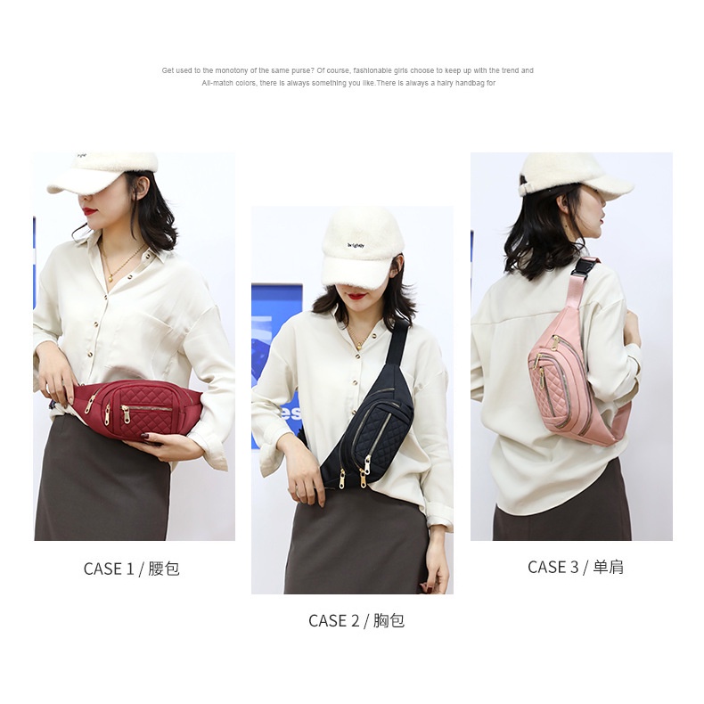 Tas pinggang tas perut pria wanita bahan nilon berkualitas harga grosir bisa cod