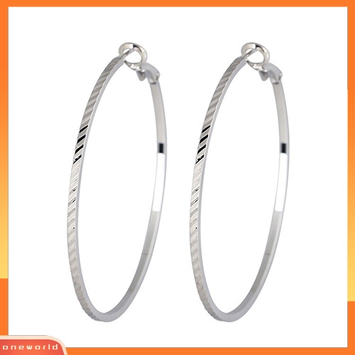 [WOD] Wanita Fashion Bulat Lingkaran Besar Hoop Besar Huggie Loop Earrings Perhiasan