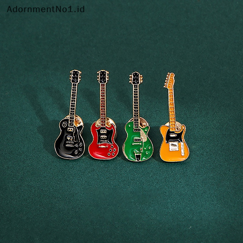 [AdornmentNo1] Alat Musik Bros Gitar Kartun Lencana Kepribadian Trend Korsase Pasangan Gesper Pin Perempuan Retro [ID]