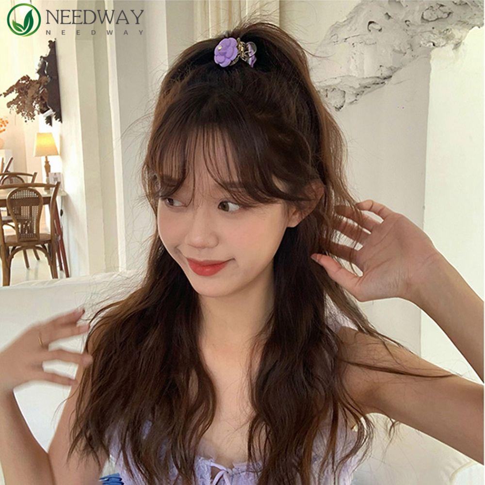 Needway Camellia Klip Rambut Anak Hiasan Kepala Mutiara Manis Permen Warna Wanita Menangkap Klip Musim Semi Korea Gaya Hair Clip