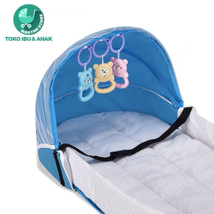 Bostonstore Baby Portable Bed Bag Ranjang Lipat Bayi dengan Kelambu Tas Bayi 2in1 / Baby Portable Bed / Baby Portable Bed Bag / Kasur Bayi Kelambu / Kasur Bayi Kelambu Tenda / Kasur Bayi Kelambu Lepas Pasang / Ranjang Lipat Bayi